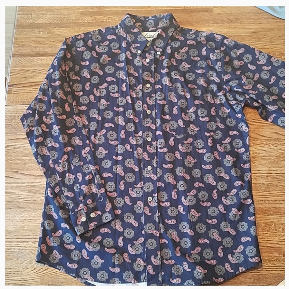 Links Edition Paisley button down shirt
